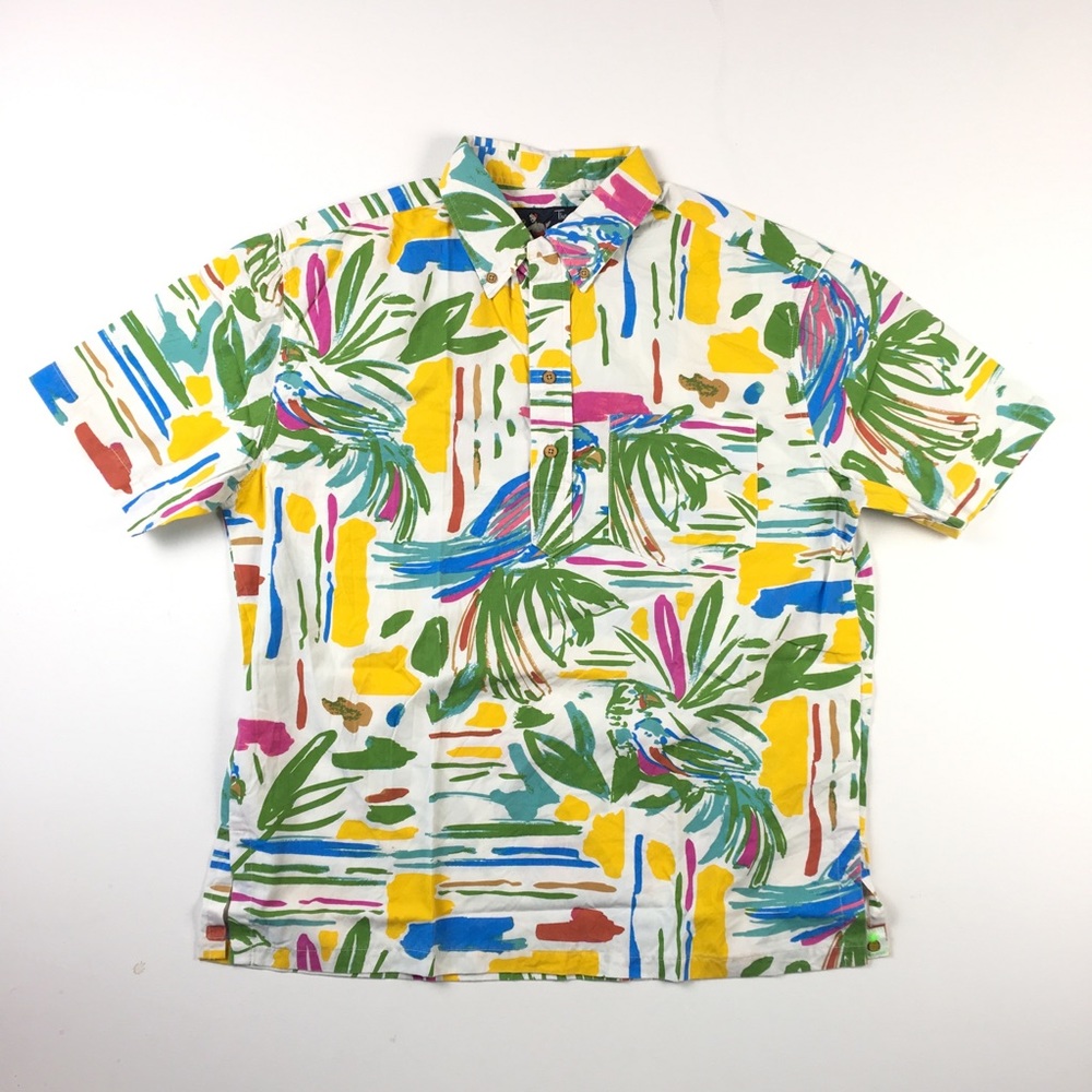 Chubbies Mens L Colorful Oxford Polo Shirt C0017